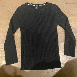 Cable knit black sweater